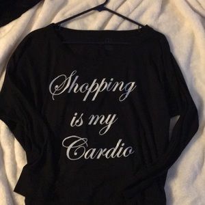 Shopping is my cardio 3/4 Tee